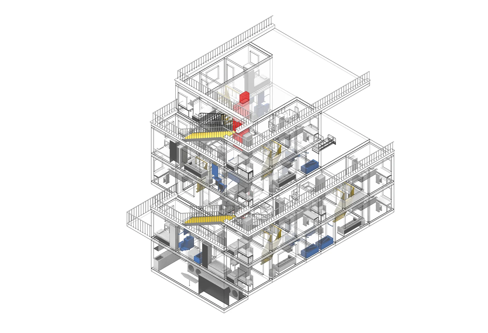 Building systems axonometric