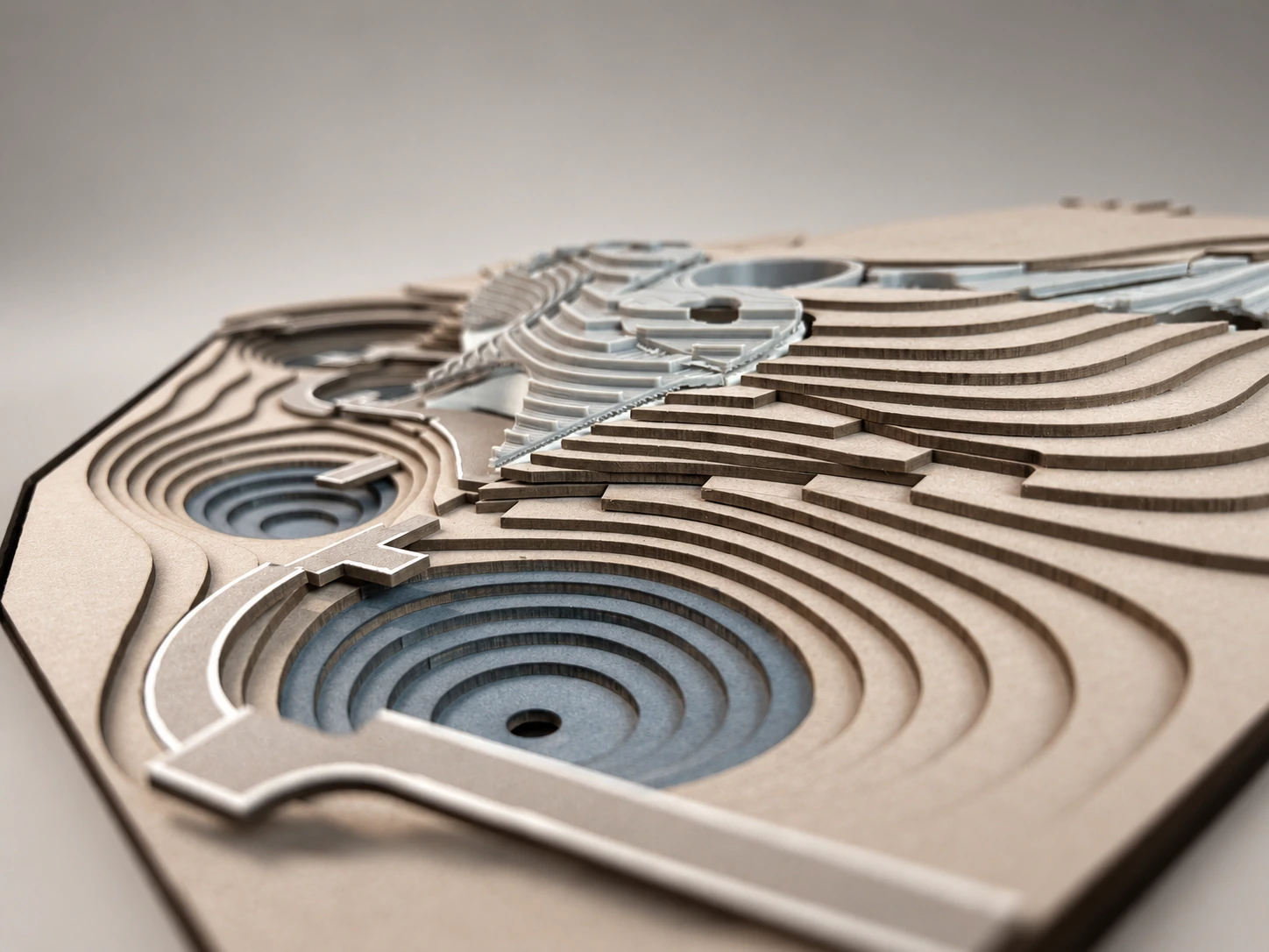 Physical model — contoured ground
