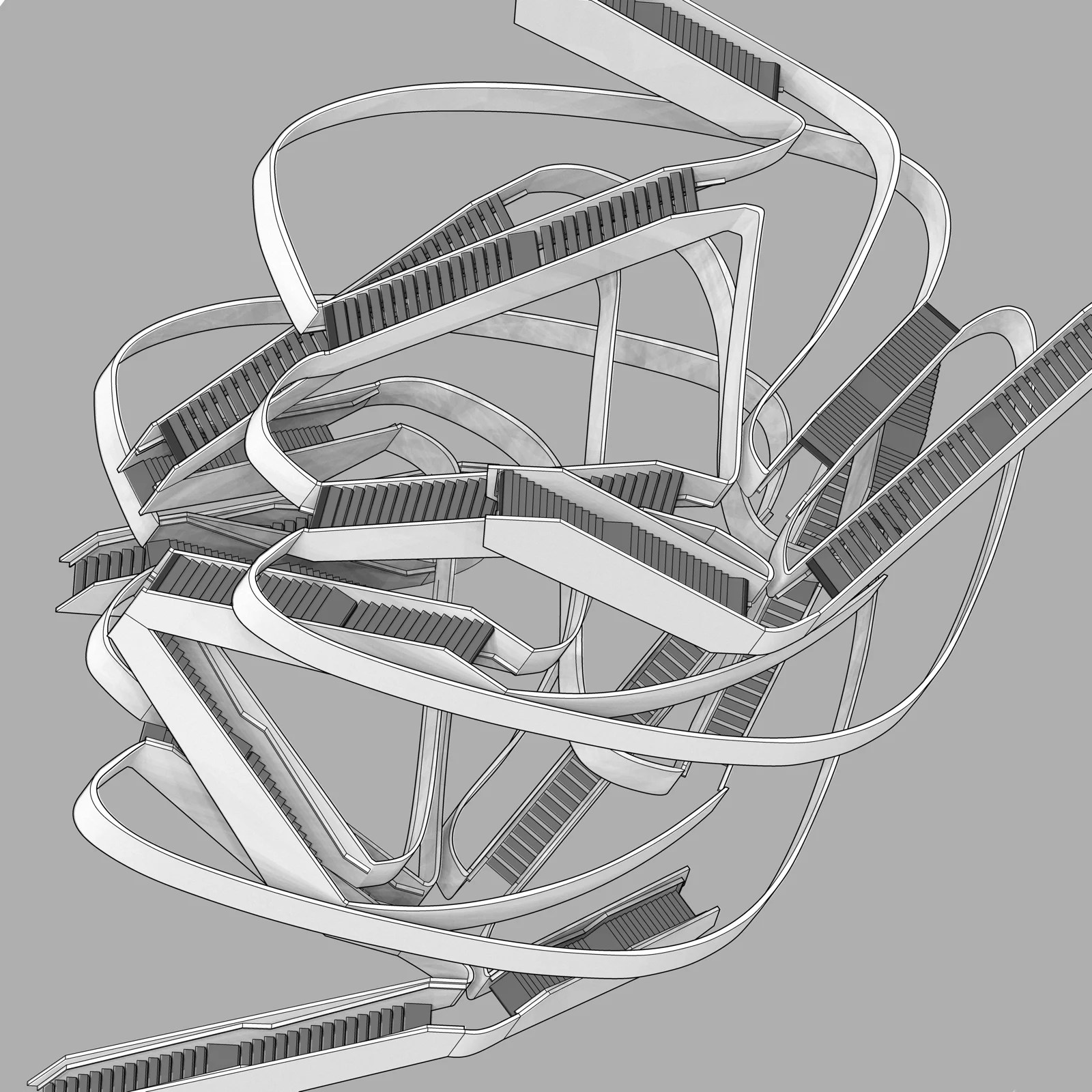 Conjunto continuo de escaleras