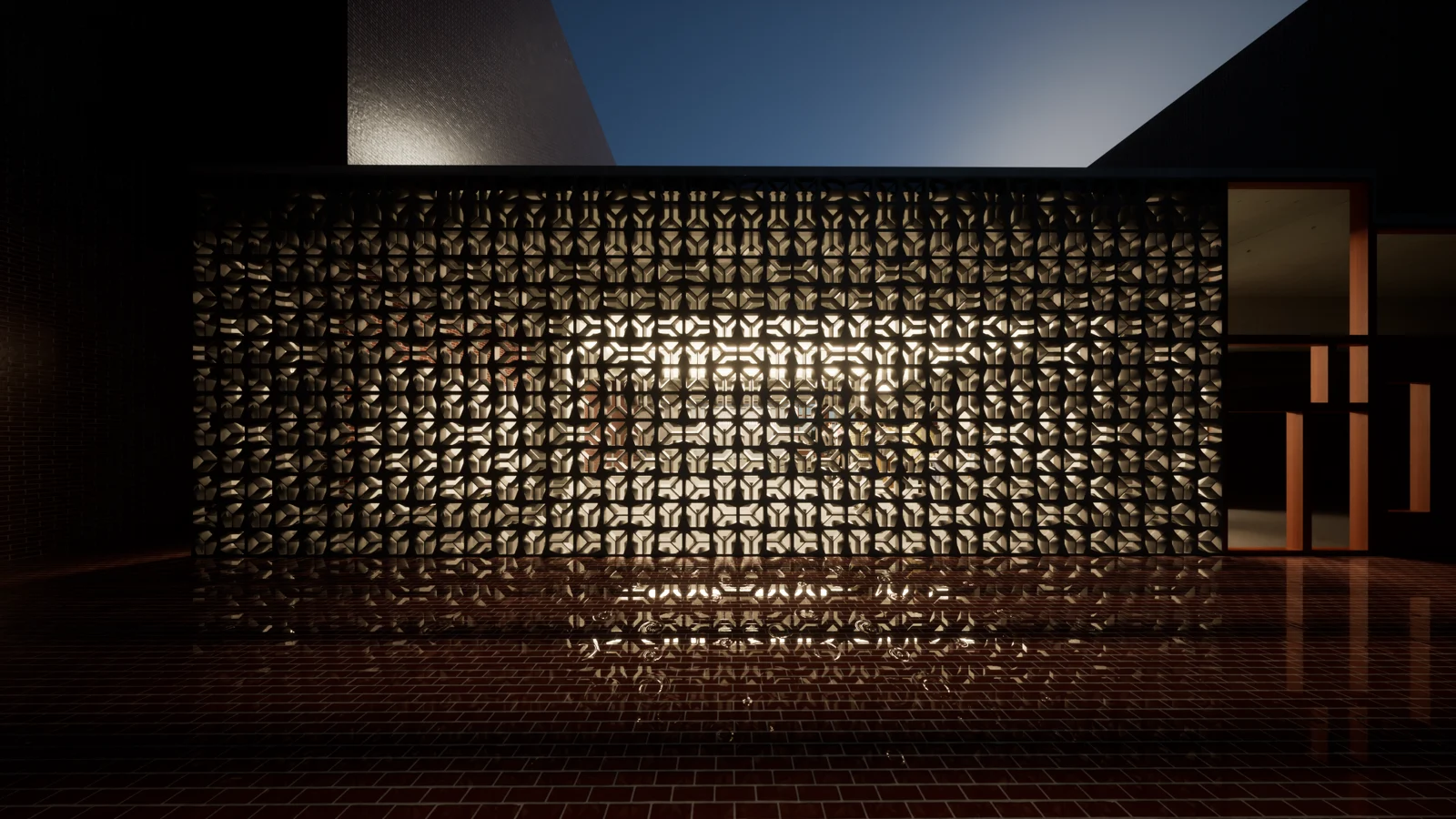 Screen and interior threshold