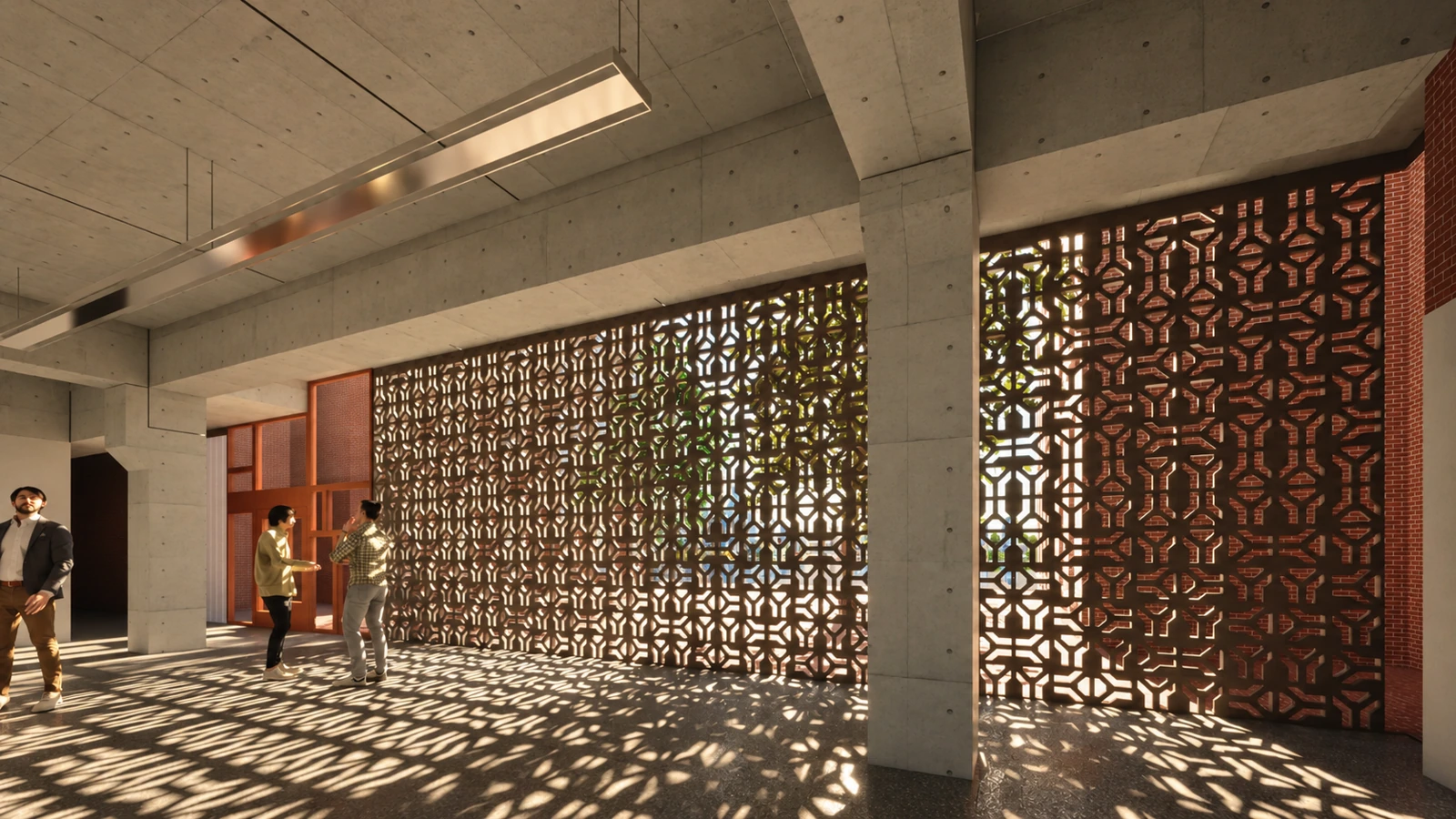 Interior — light through the screen